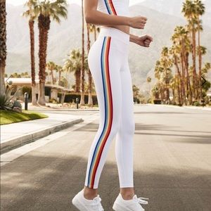 Spiritual gangster rainbow stripe tight legging